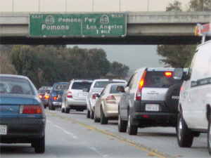 Traffic on the 57 freeway